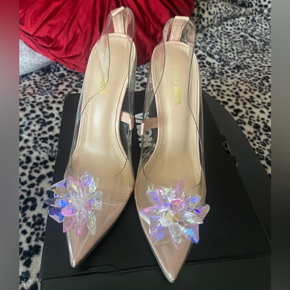 Fashion nova transparent pumps , 9